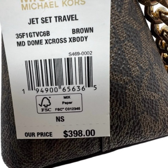 NEW Michael KORS Jet Set Medium Logo Dome Satchel Crossbody - Picture 13 of 15